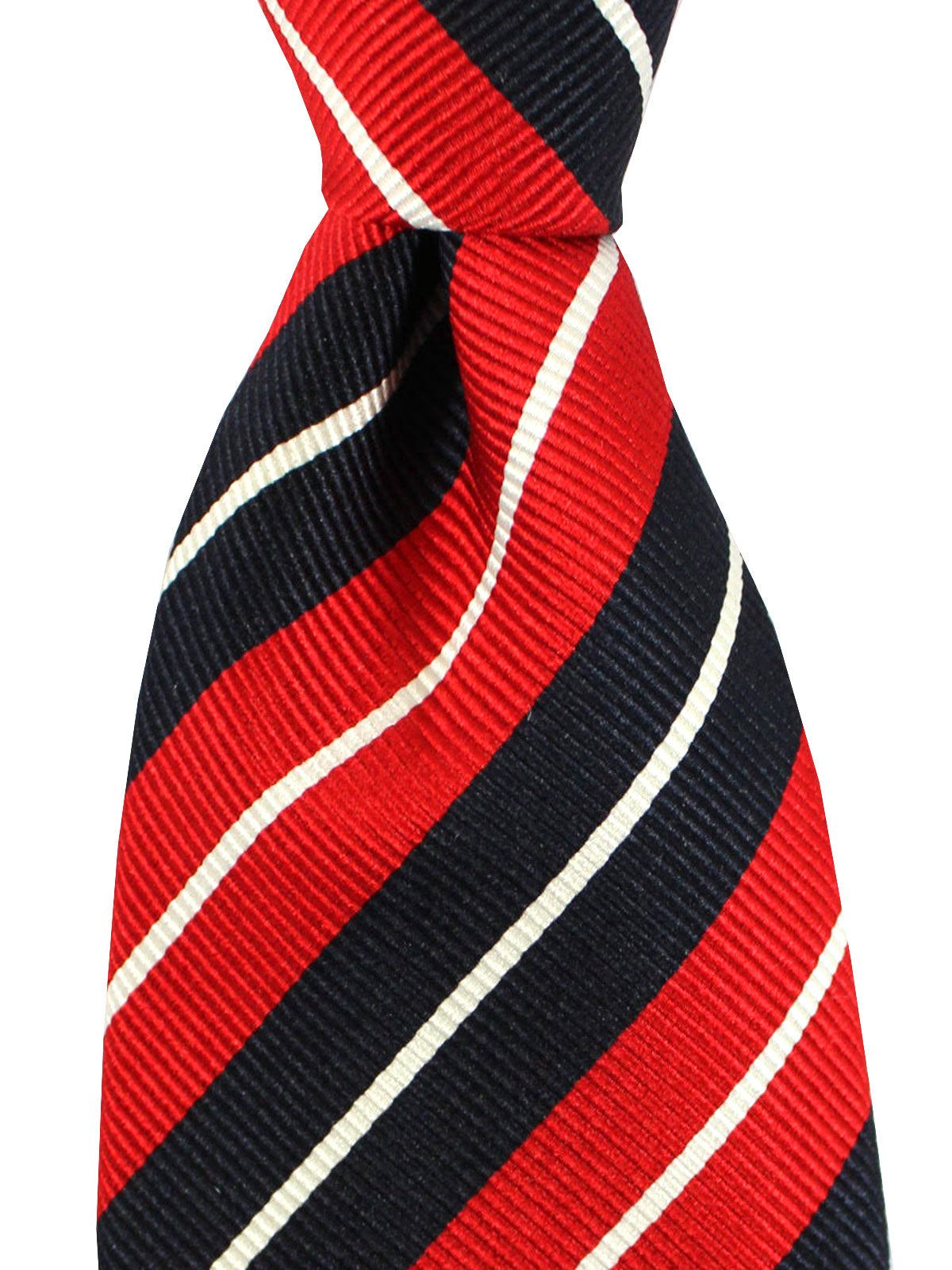 Attolini Silk Tie Red Black Stripes