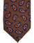 Barba Sevenfold Tie Brown Navy Orange Paisley Design - Sartorial Neckwear