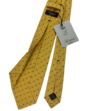 Battisti Sevenfold Tie Yellow Polka Dot