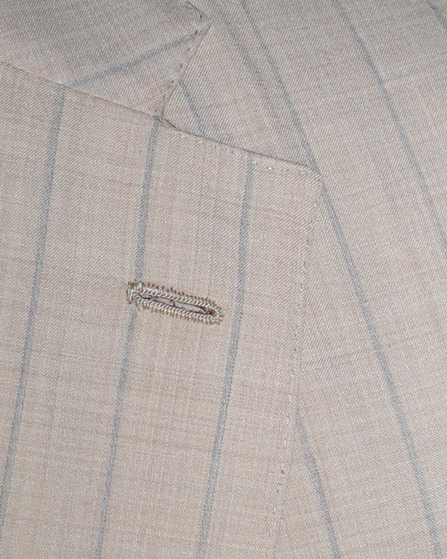 Luigi Borrelli Sport Coat Beige Stripes Wool Silk