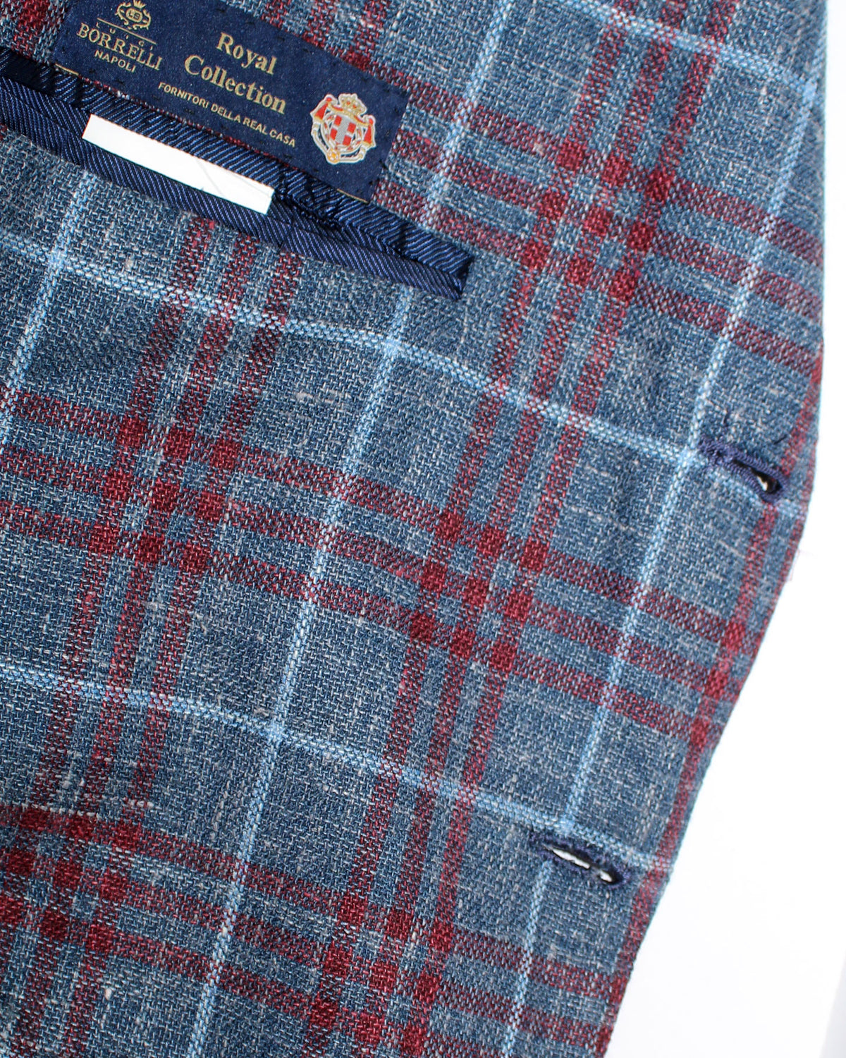 Borrelli Sport Coat Midnight Blue Maroon