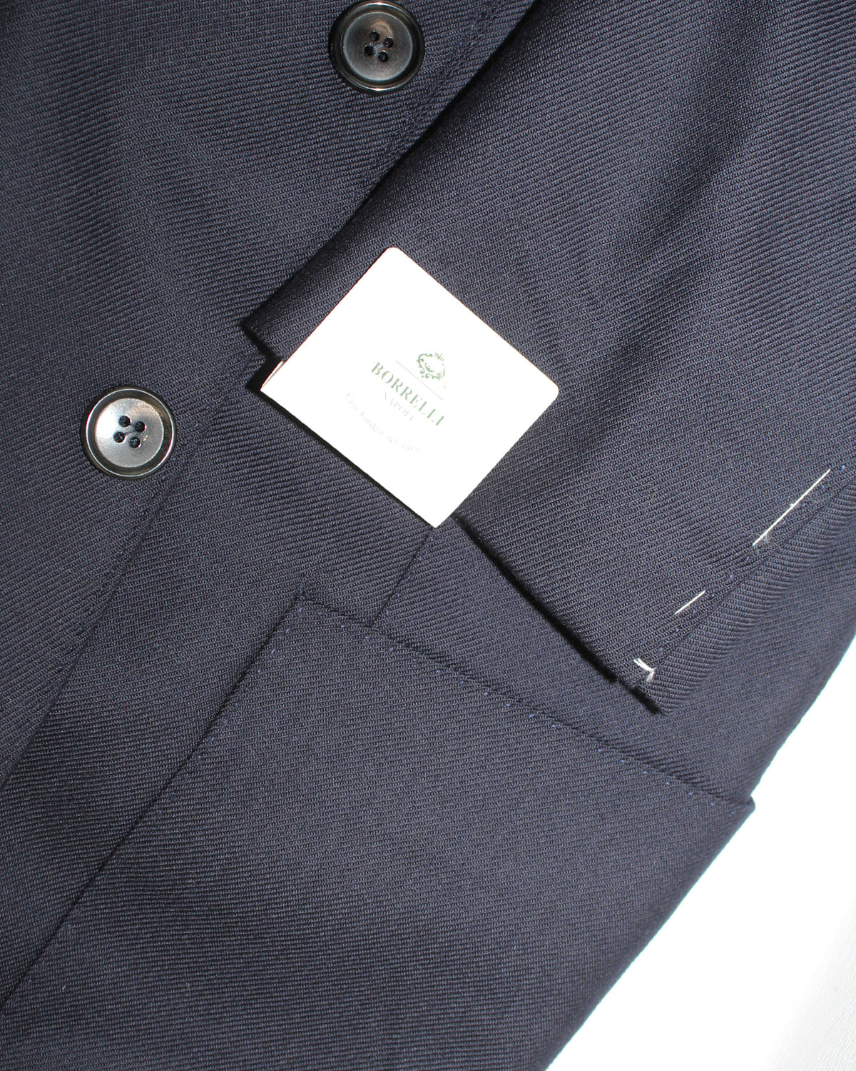 Borrelli Sport Coat Navy Wool Cashmere 