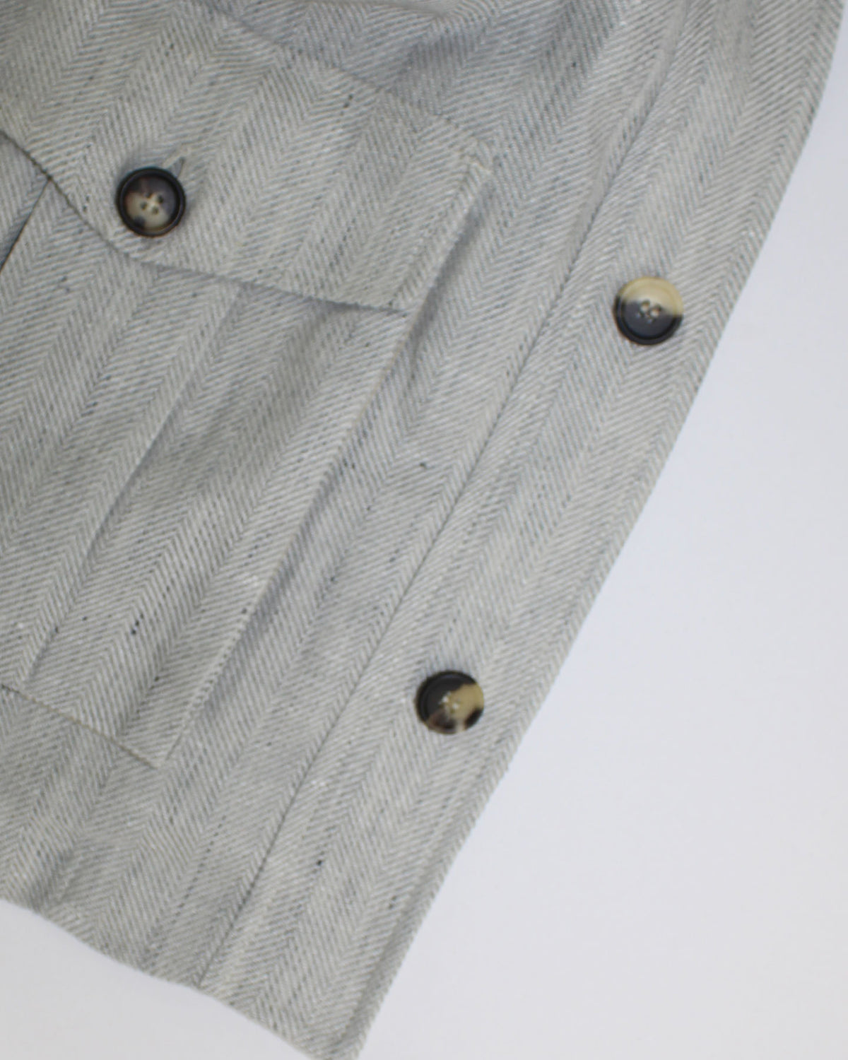 Luigi Borrelli Coat Gray Wool Linen 