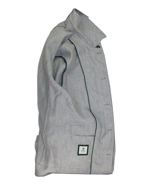 Luigi Borrelli Coat Light Gray Wool Linen EU 48/ US 38
