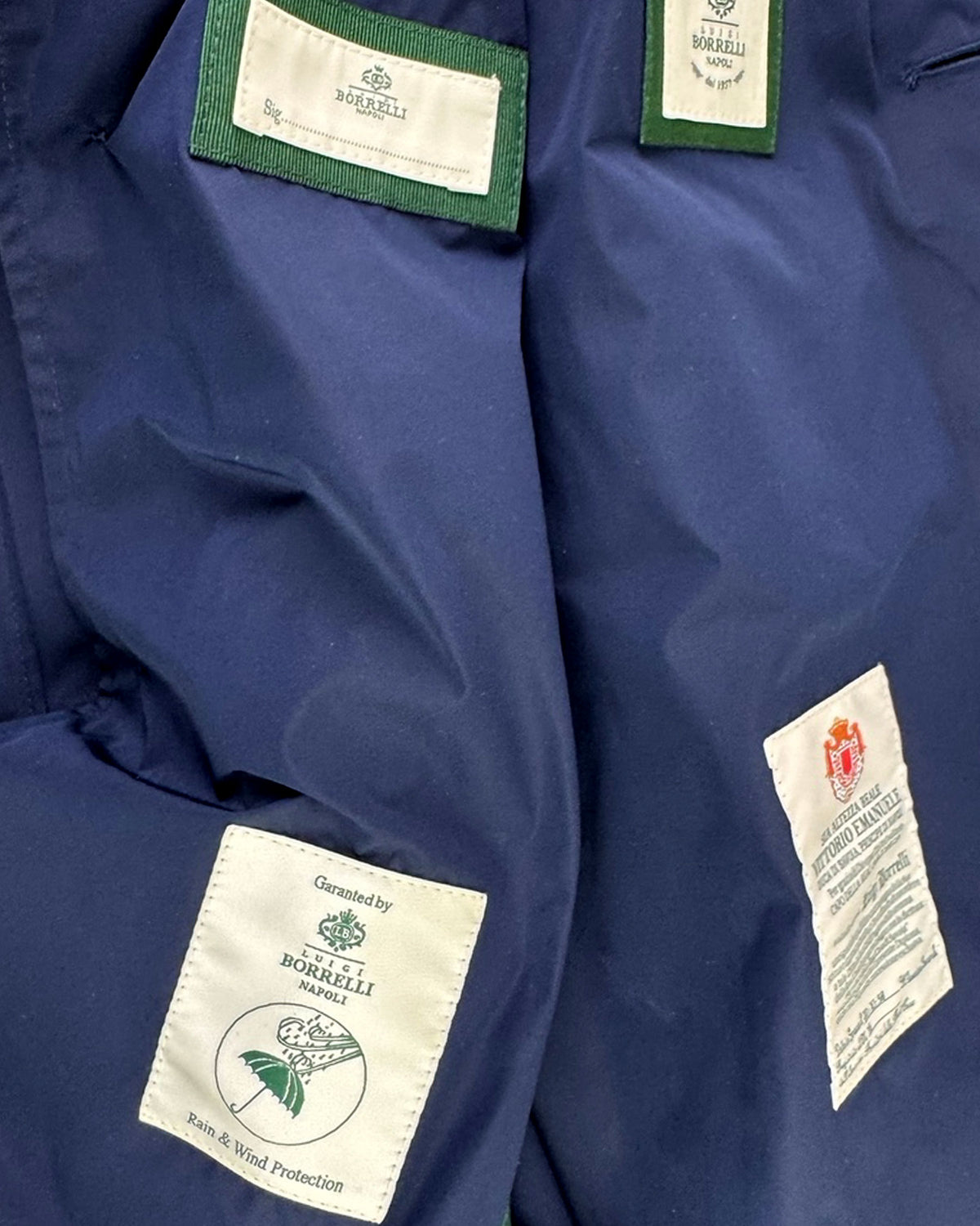 Luigi Borrelli Rain Coat Navy  New