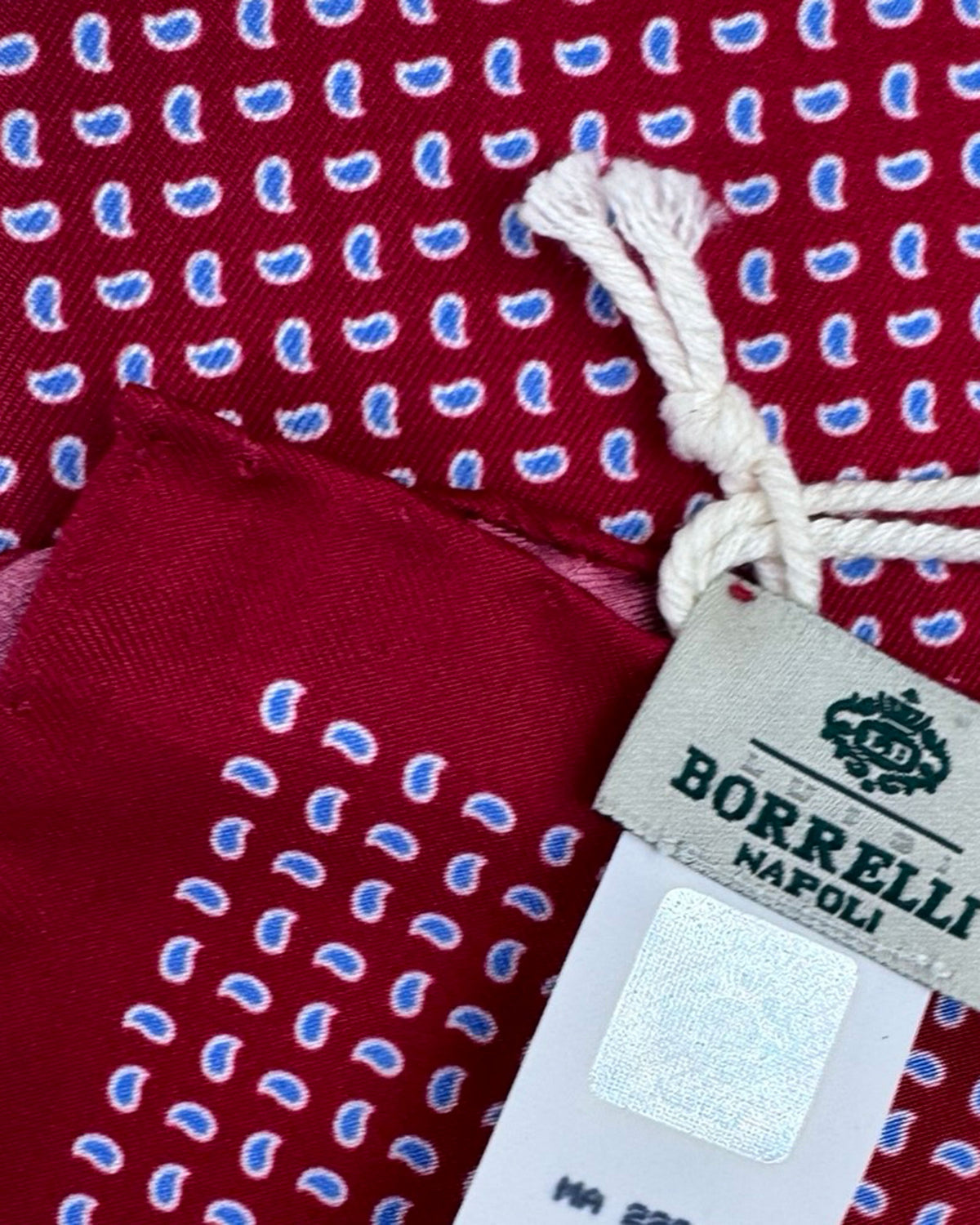 Luigi Borrelli Pocket Square Red
