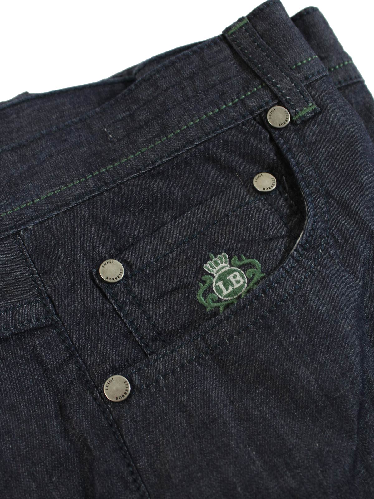 Luigi Borrelli Denim Pants Dark Blue Slim Fit 38 - SALE