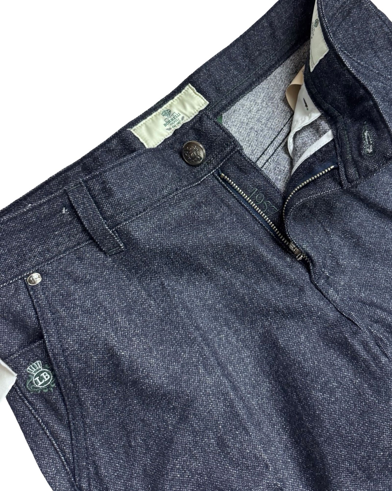 Borrelli Jeans Dark Blue Wool Cashmere