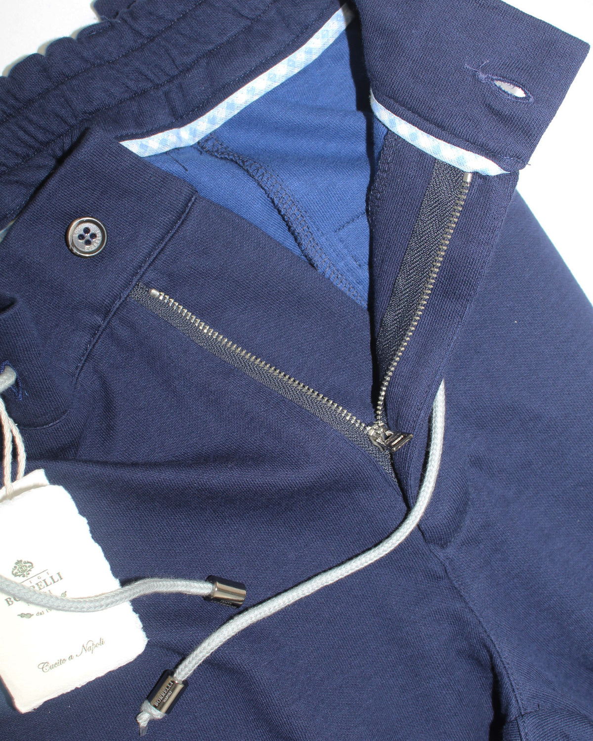 Borrelli Jogger Pants Navy Jersey Pants 