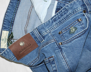 Luigi Borrelli Jeans Denim Blue 33 Extra Slim Fit