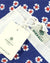 Luigi Borrelli Pocket Square Navy Red Floral