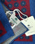 Luigi Borrelli Silk Pocket Square Maroon Navy Floral