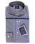 Luigi Borrelli Dress Shirt ROYAL COLLECTION White Royal Blue Brown Check 