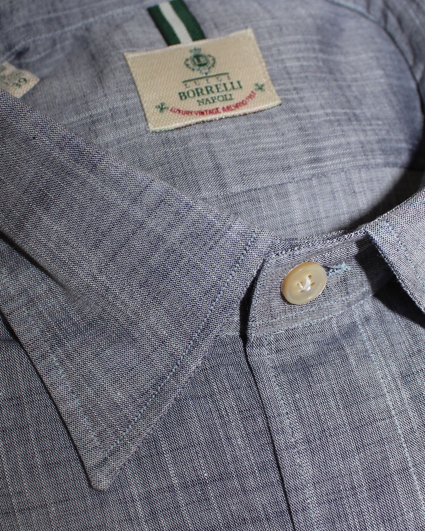 Borrelli Sport Shirt Dark Gray Midnight Blue