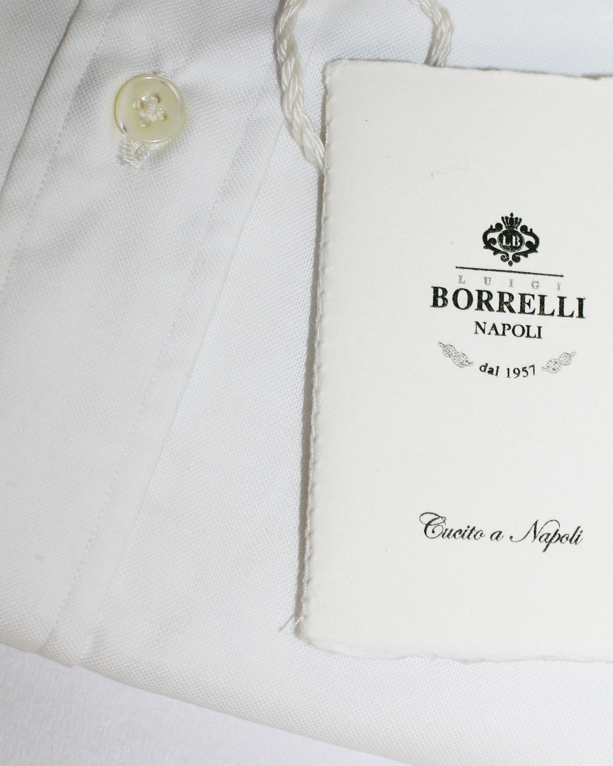 Luigi Borrelli Button-Down Shirt White 38 - 15 SALE
