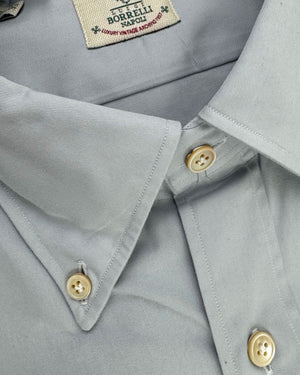 Luigi Borrelli Sport Shirt Gray Button-Down 39 - 15 1/2
