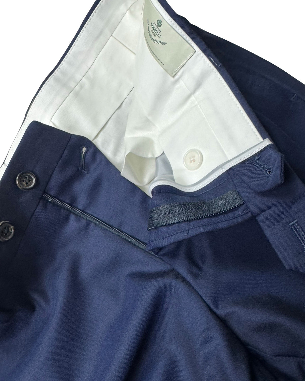 Luigi Borrelli Suit Navy 2 Button - Wool Silk EU 50 / US 40