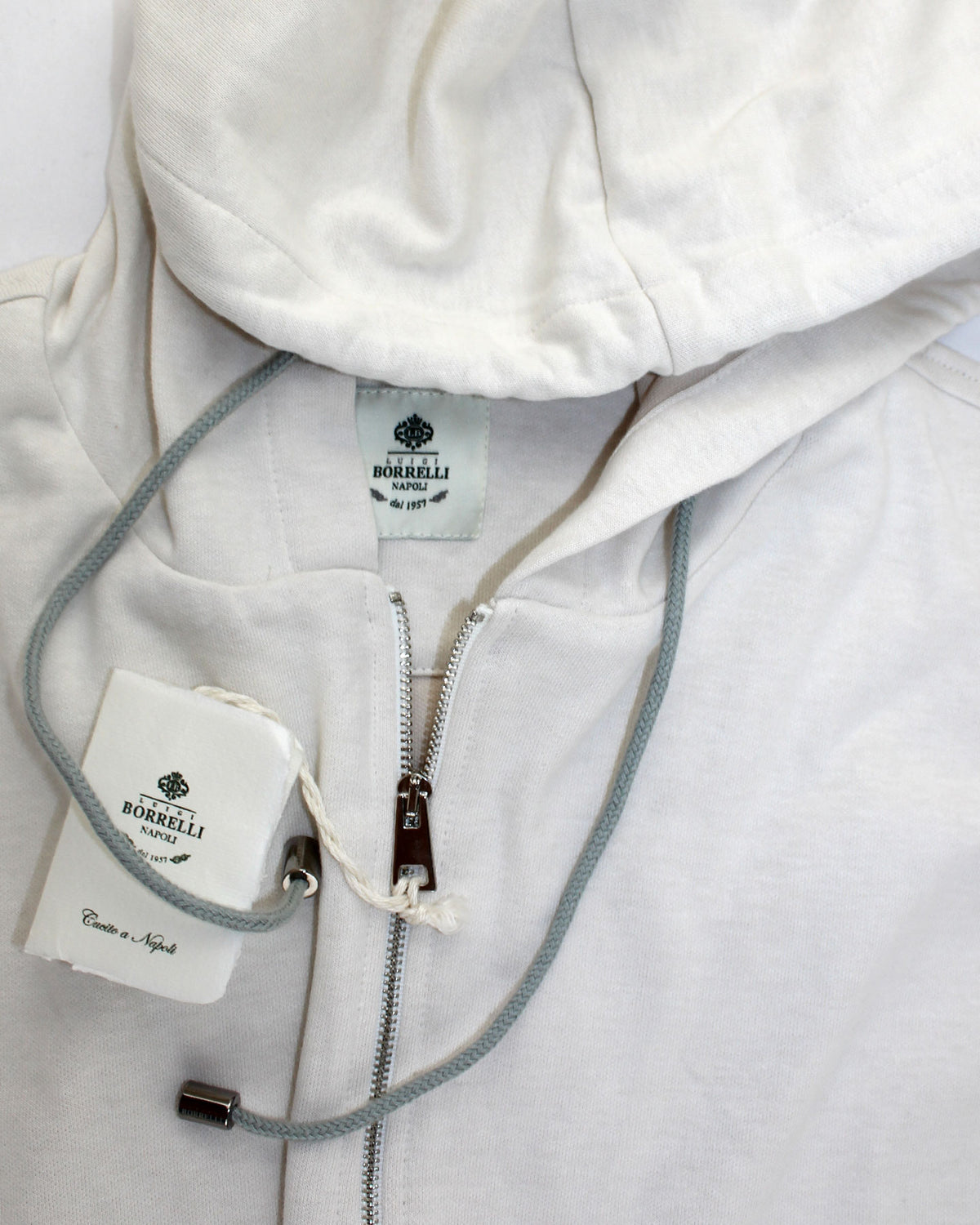 Luigi Borrelli Zip Sleeveless Hooded Sweater 