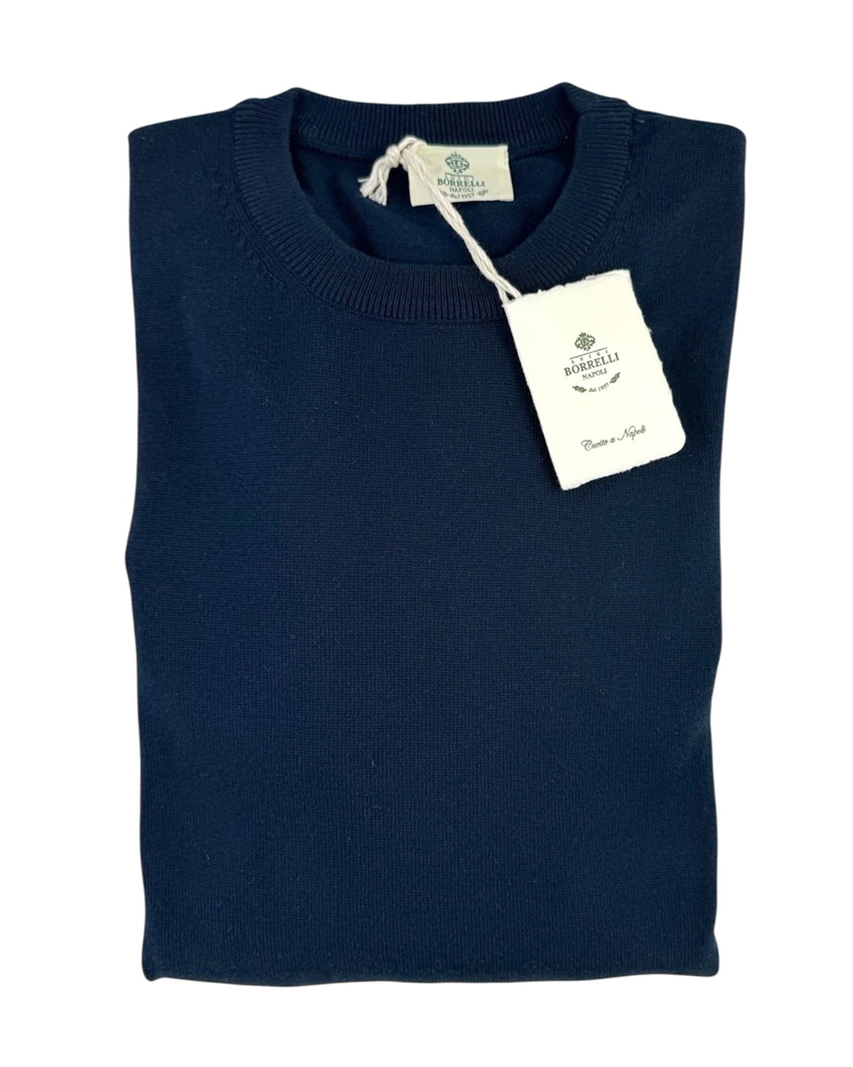 Luigi Borrelli Sweater Navy - Pima Cotton 