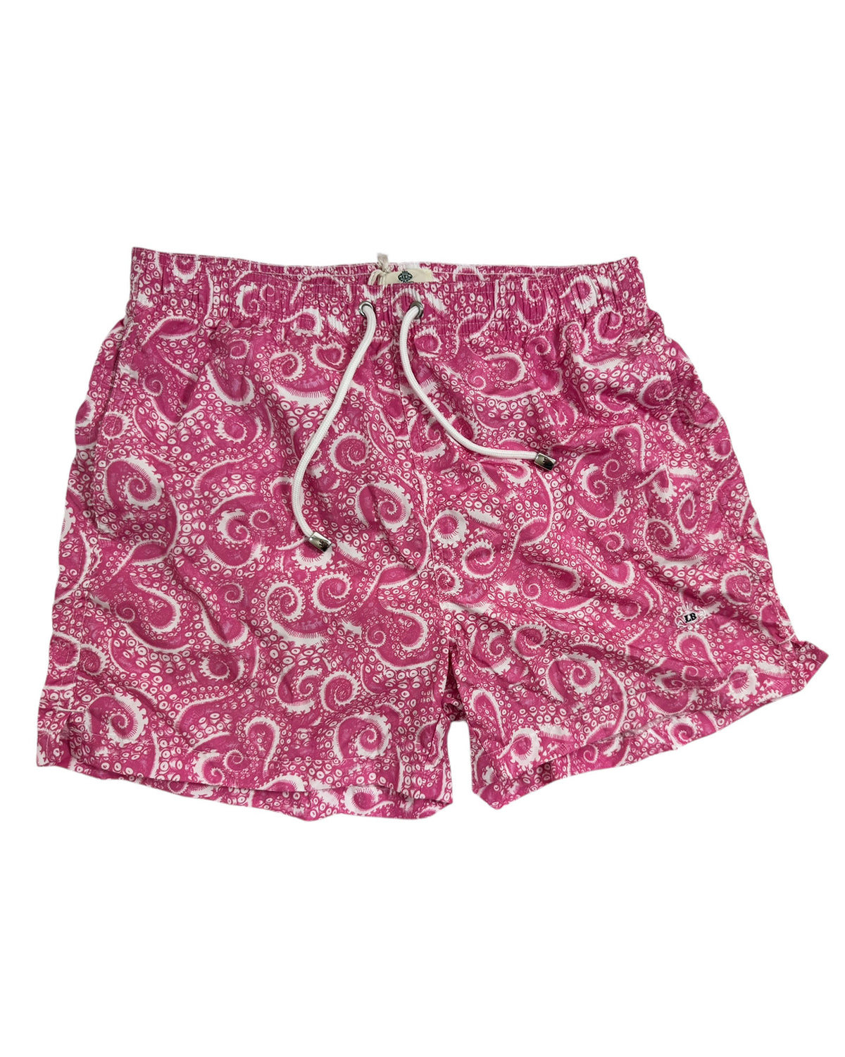 Luigi Borrelli Swim Shorts Pink White Design