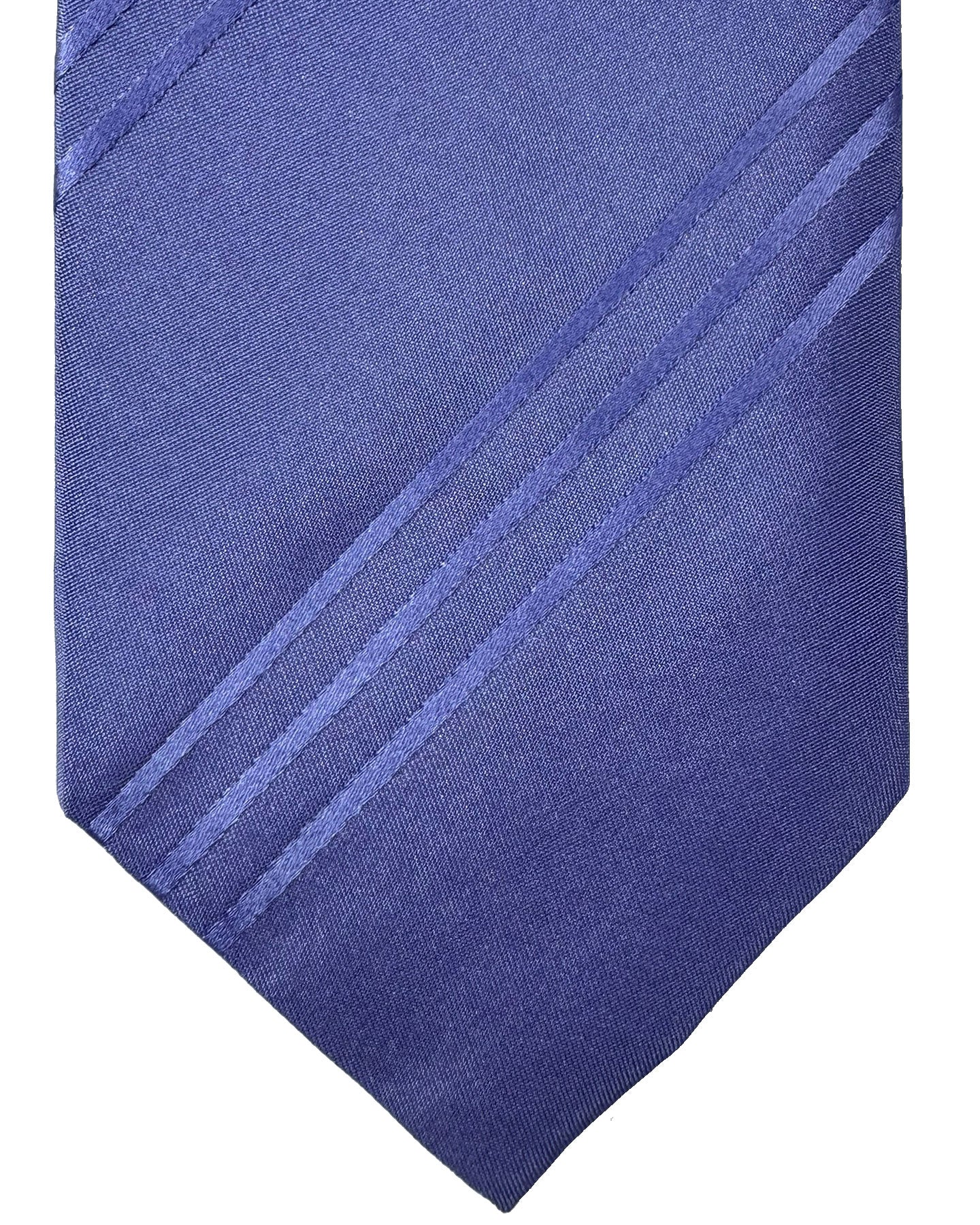 Luigi Borrelli Sevenfold Tie Lilac Stripes ROYAL COLLECTION - SALE