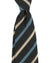 Luigi Borrelli Silk Tie Black Blue Beige Stripes