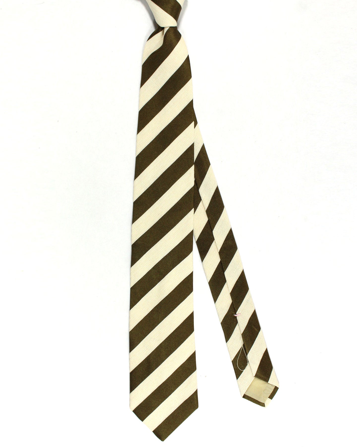 Luigi Borrelli Silk Tie Brown Stripes