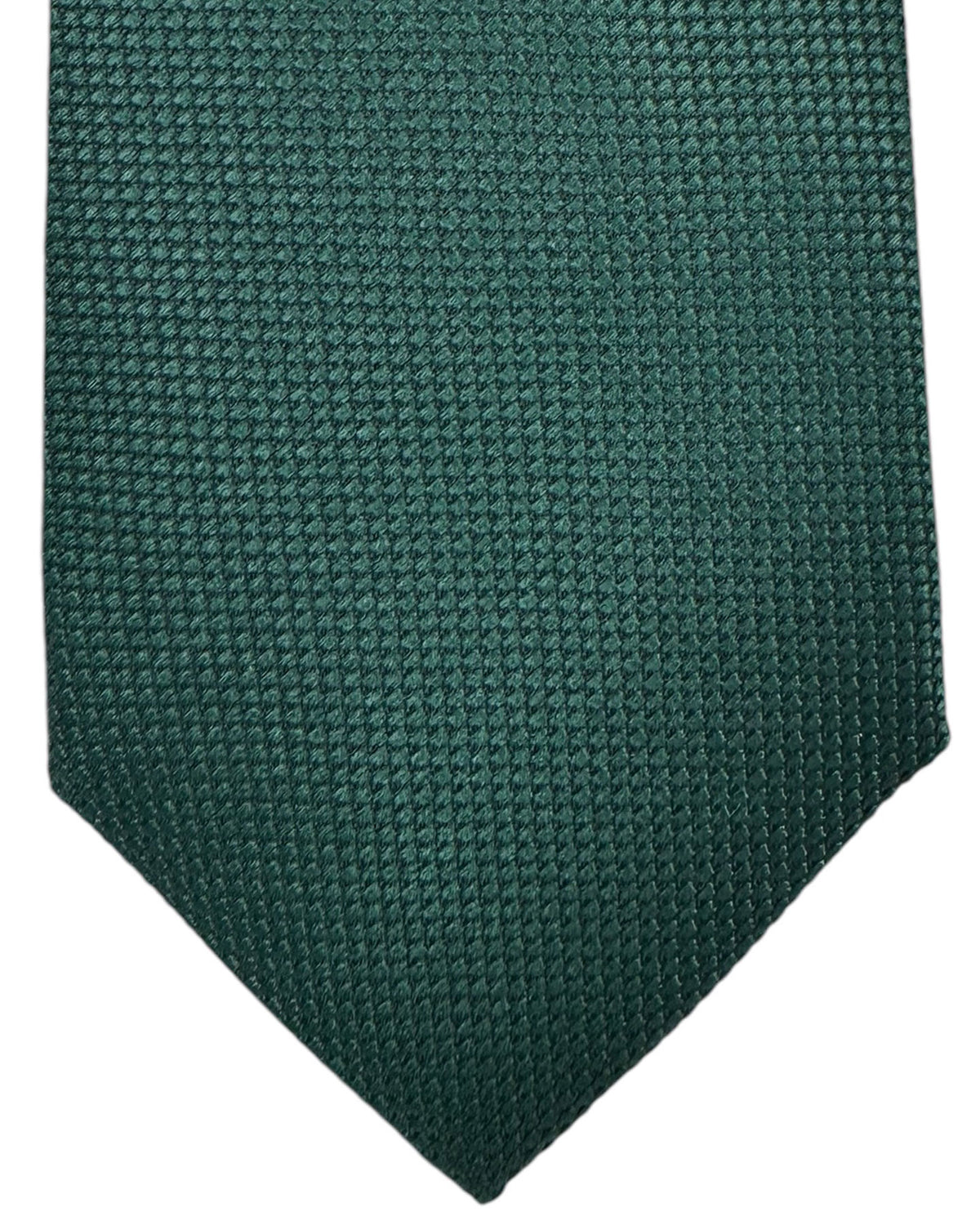 Luigi Borrelli Silk Tie Dark Green Pattern