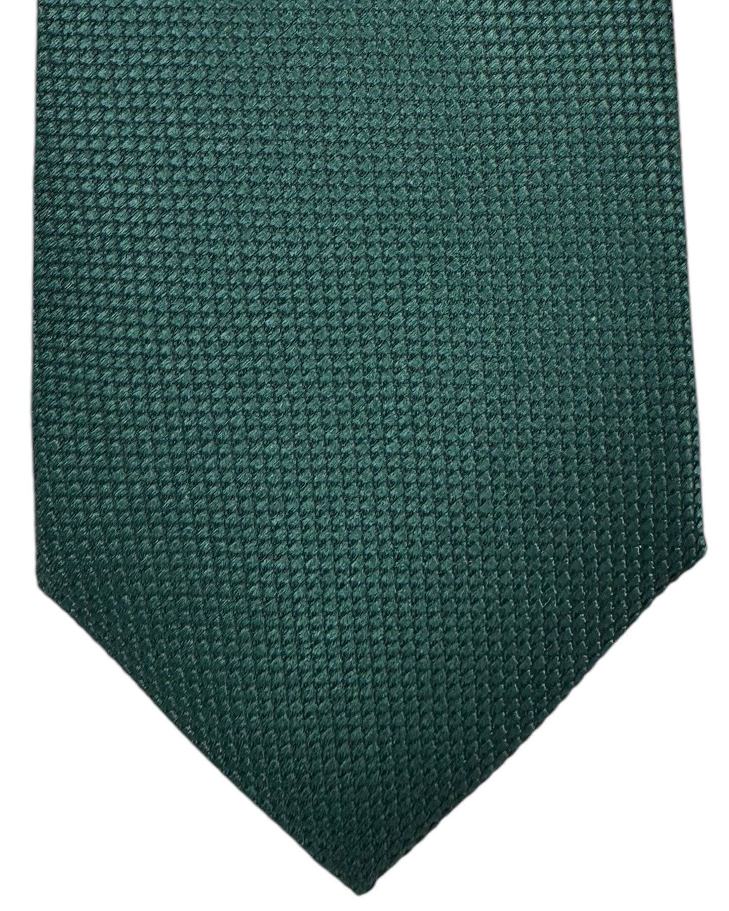 Luigi Borrelli Silk Tie Dark Green Pattern