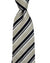 Luigi Borrelli Silk Tie Silver Black Tan Stripes SALE