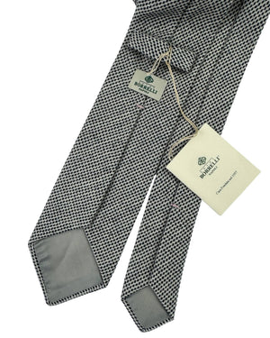 Luigi Borrelli Wool Tie White Navy