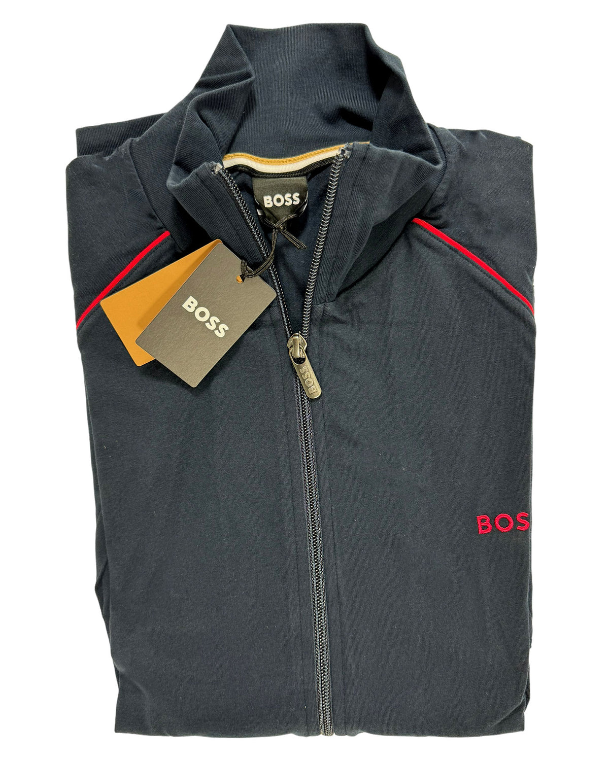 Hugo Boss Full Zip Men Track Jacket Dark Blue M SALE