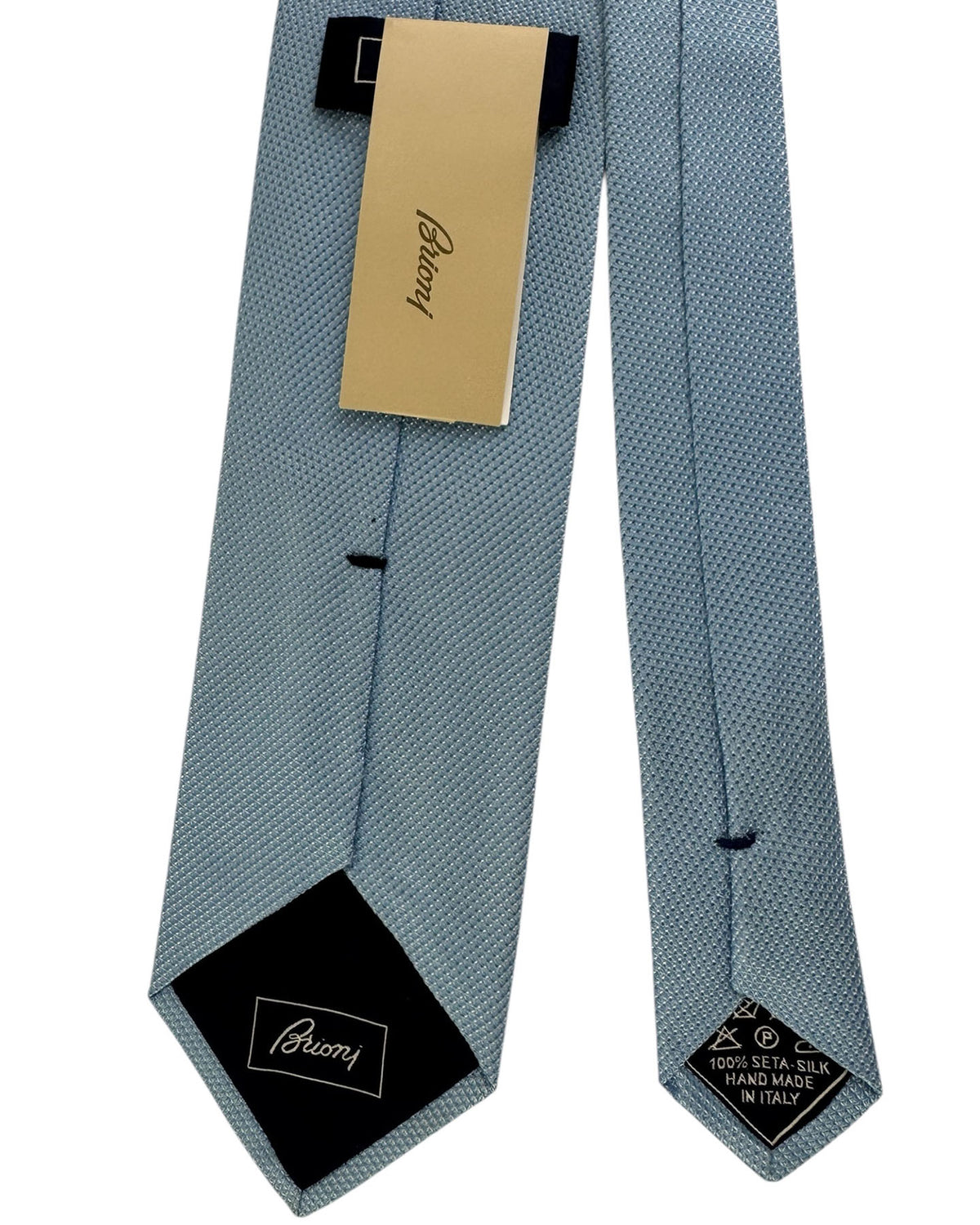 Brioni Silk Tie Blue Gray-Silver Pattern