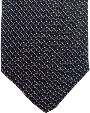 Brioni Silk Tie Black Silver Dust Pink