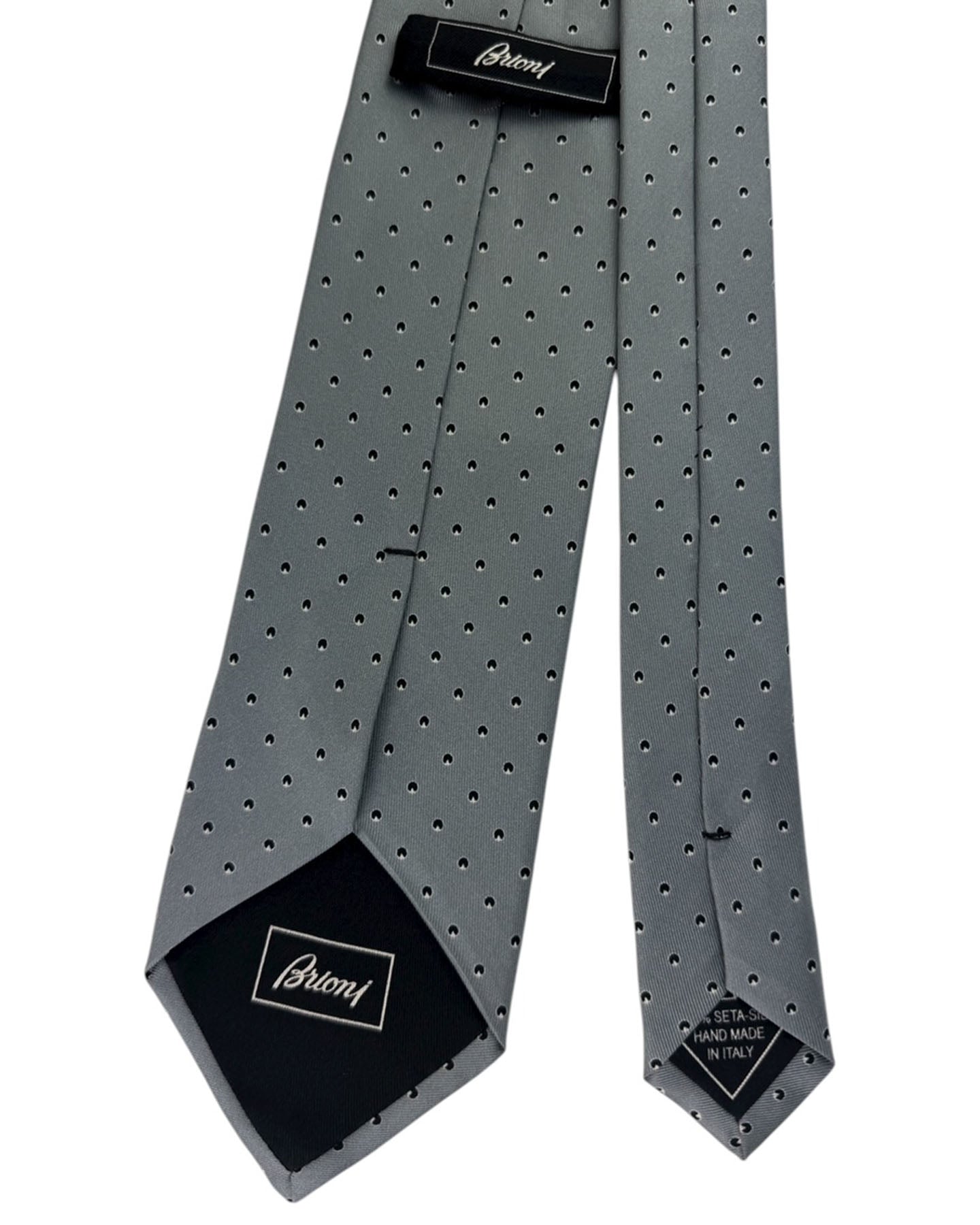 Brioni Silk Tie Gray Design