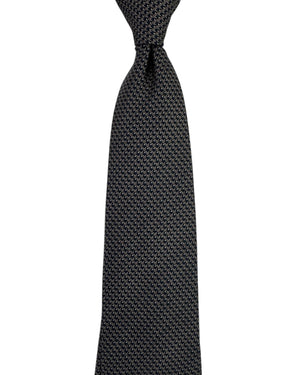 Brioni Silk Tie Dark Blue Brown Gray Design