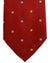 Brioni Silk Tie Red Design Orange Blue