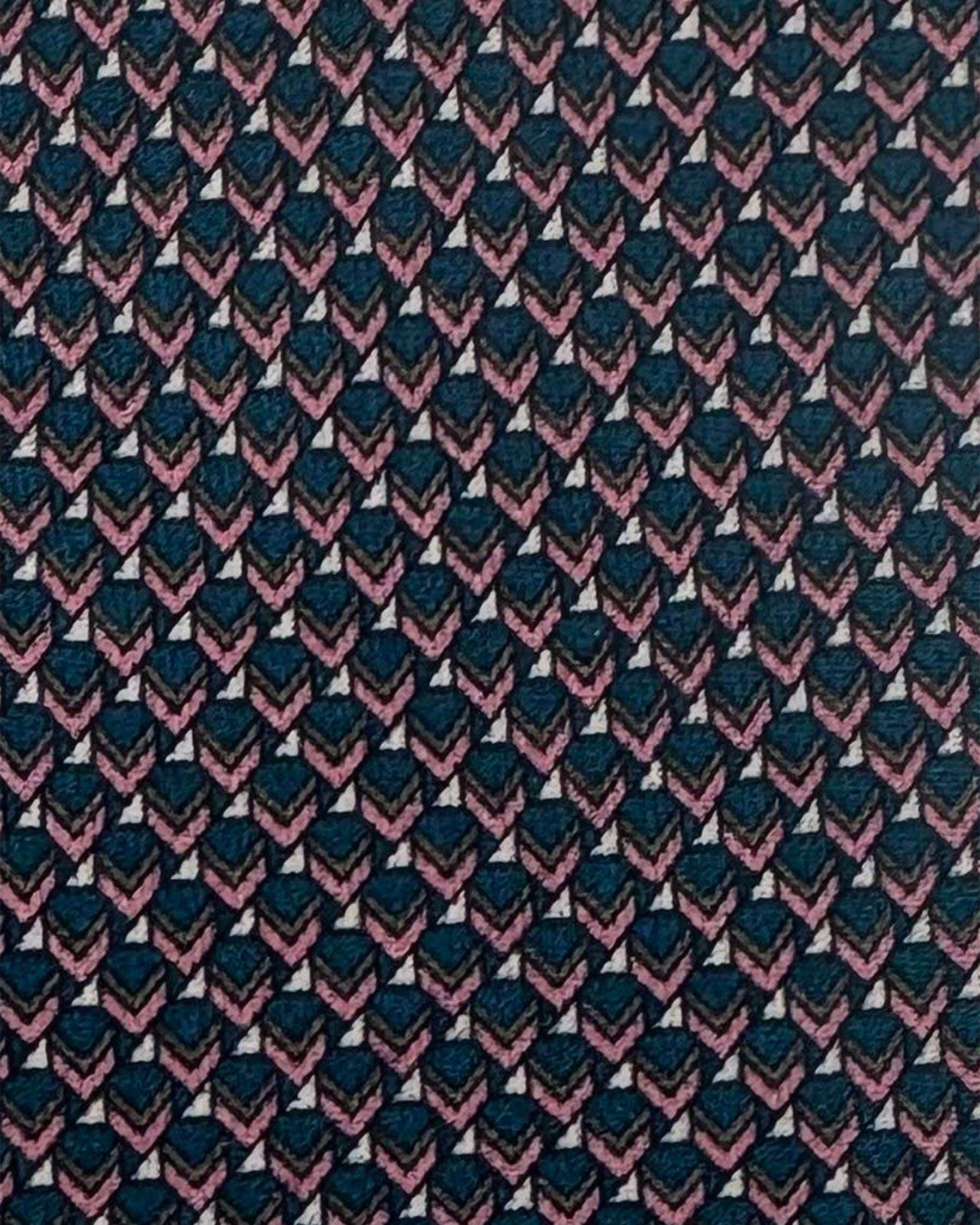 Brioni Silk Tie Black Silver Dust Pink