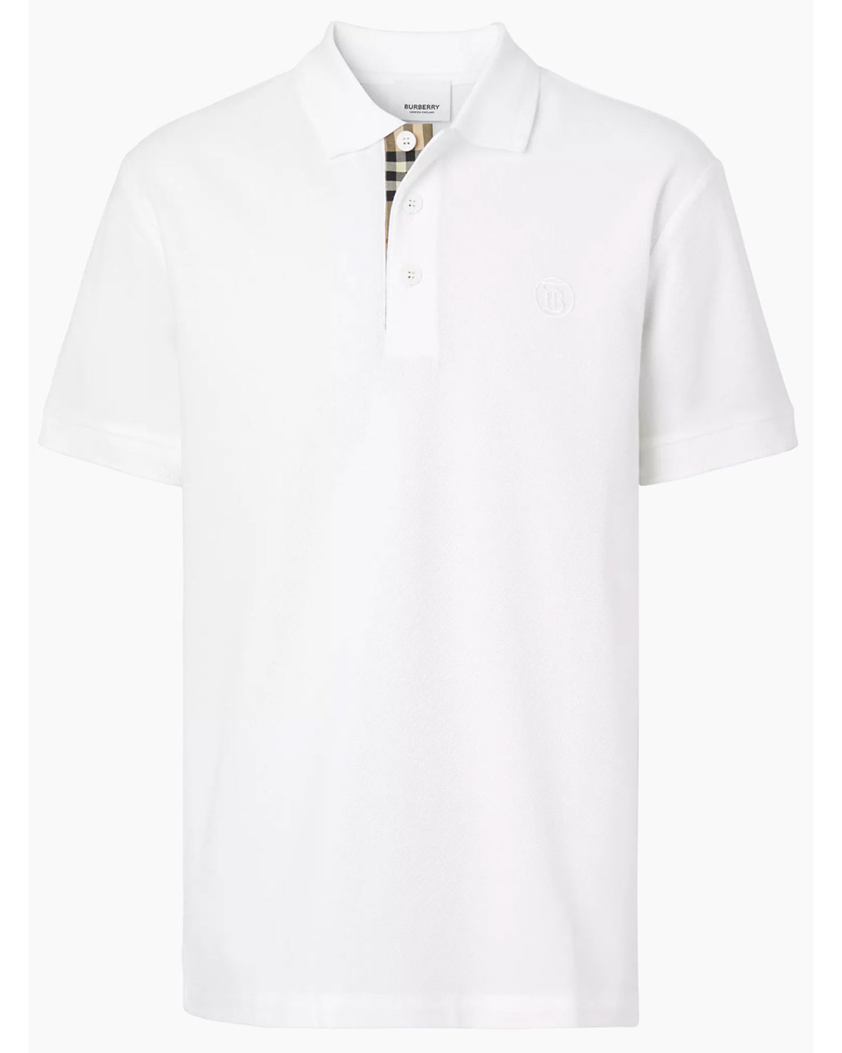 Burberry Men Polo Shirt Eddie White Regular Fit M SALE