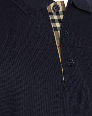 Burberry Polo Shirt Eddie Coal Blue Cotton Men Regular Fit XL REDUCED - SALE