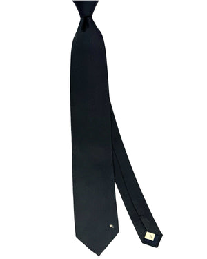 Burberry Tie Solid Black Pattern