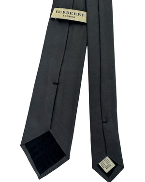 Burberry Tie Solid Black Pattern