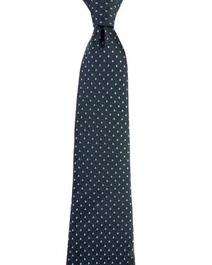 Canali Tie Gray Metal Blue Pattern