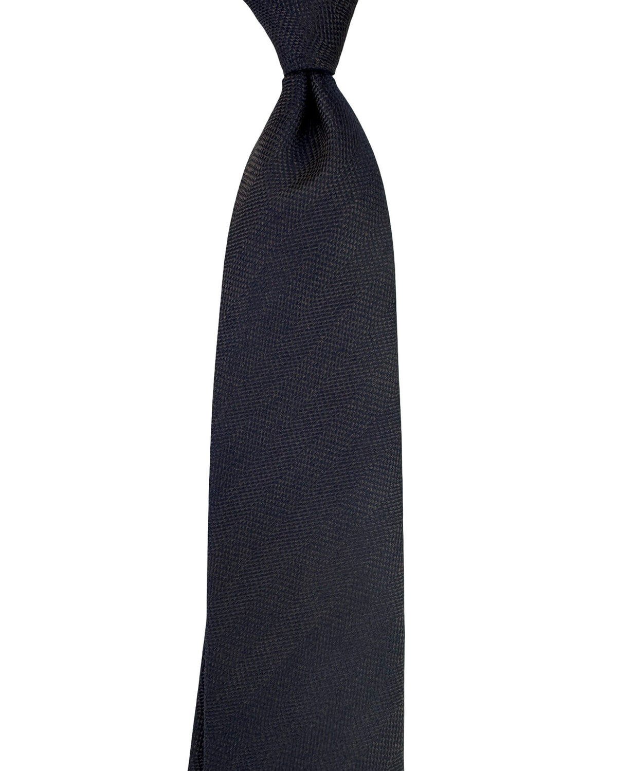 Canali Tie Solid Brown Midnight Blue