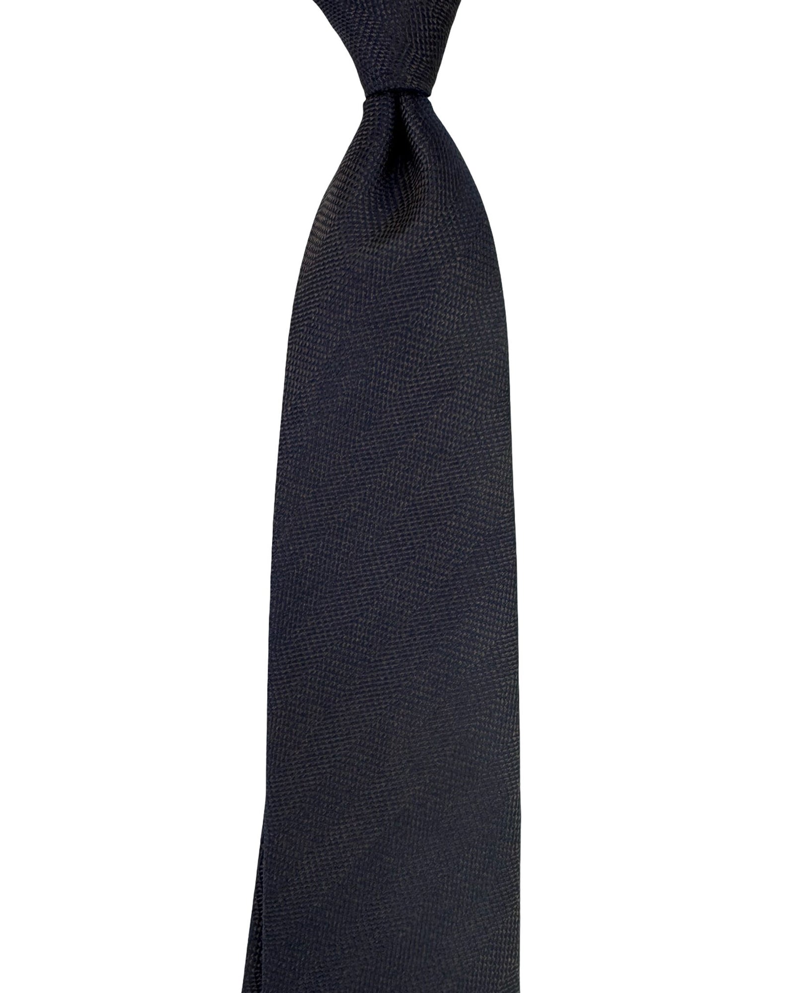 Canali Tie Solid Brown Midnight Blue