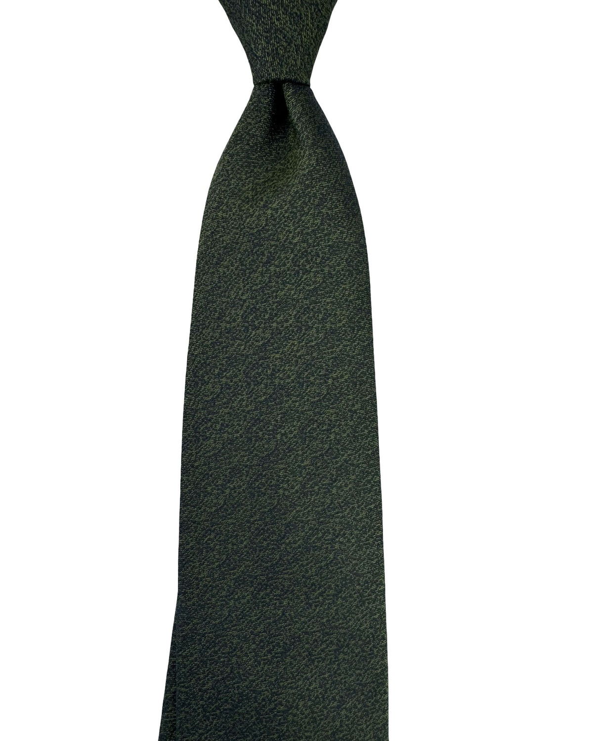 Canali Tie Solid Forest Green Textured Solid