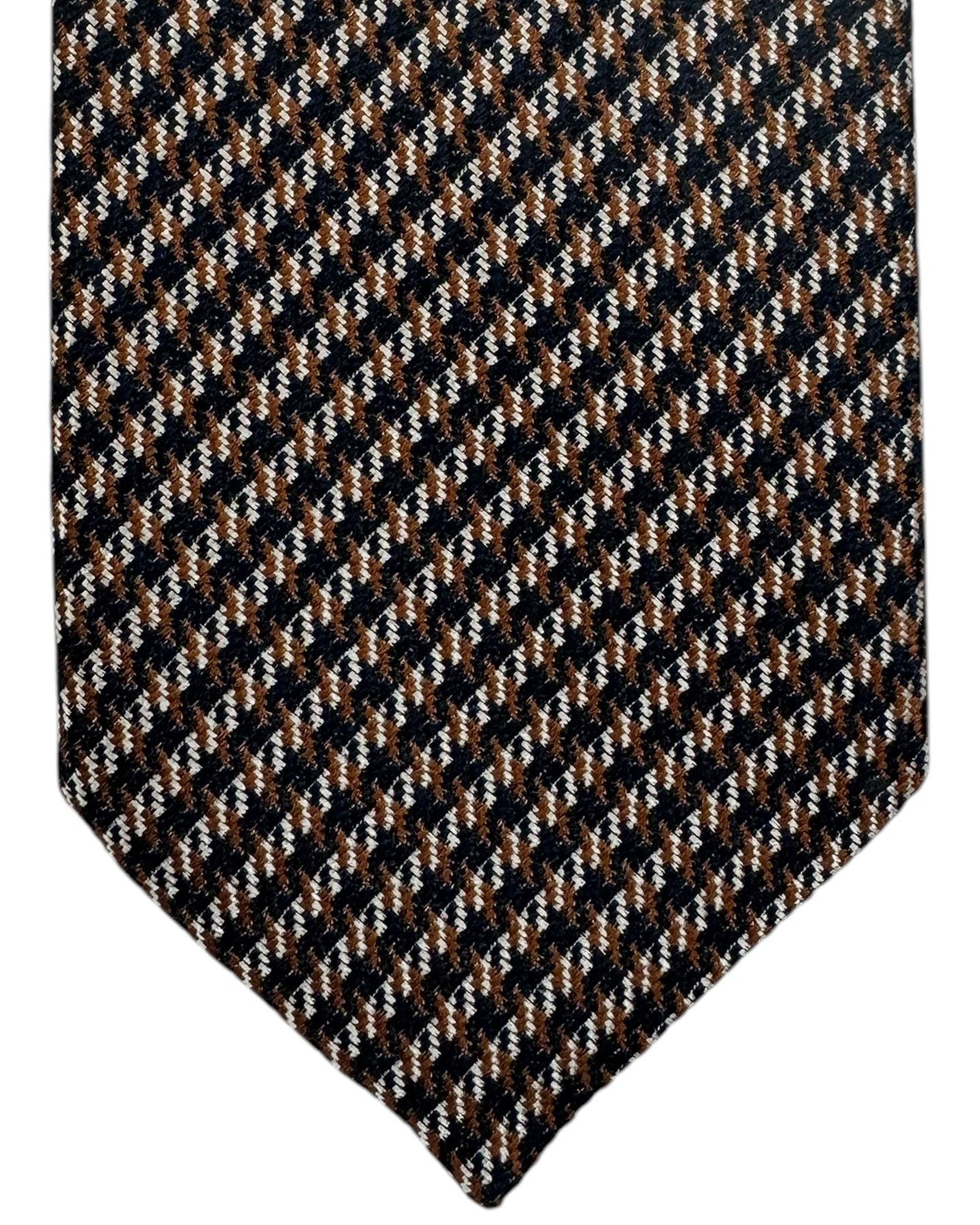 Canali Tie Black Brown Silver Design
