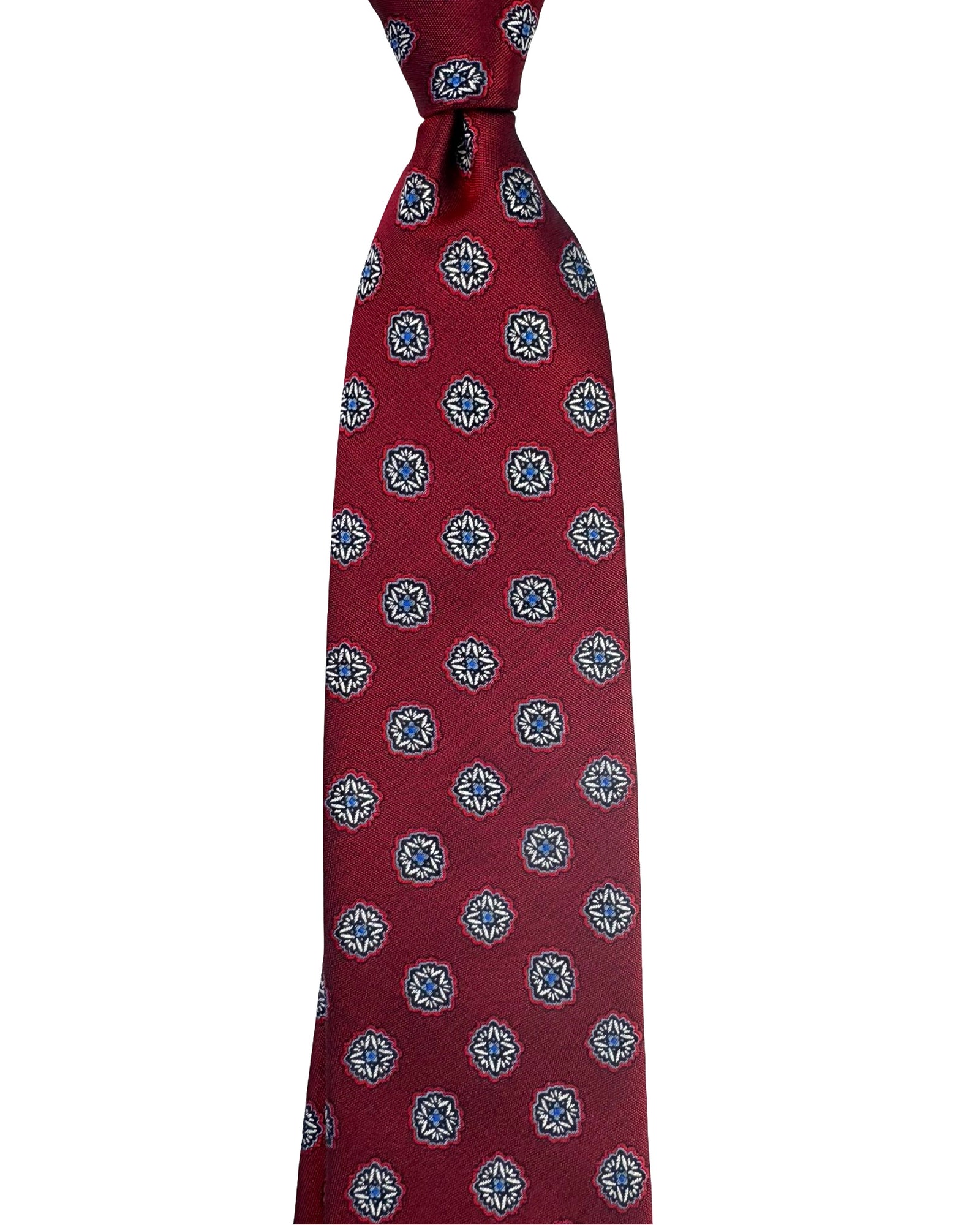 Canali Silk Tie Dark Red Design