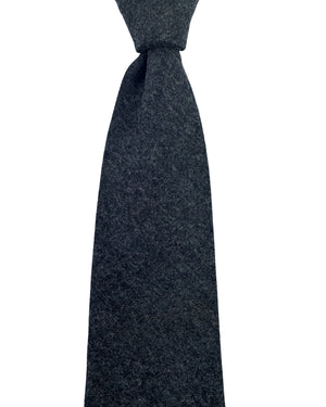 Brunello Cucinelli Wool Tie Charcoal Gray Pattern
