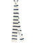 Brunello Cucinelli Square End Knitted Tie Beige Midnight Blue Horizontal Stripes SALE